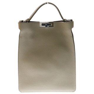 フェンディ(FENDI)のFENDI フェンディ ピーカブー エックスライト 2way ハンドバッグ ベージュ レザー 7VA611(トートバッグ)