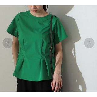 デミルクスビームス(Demi-Luxe BEAMS)のDemi-Luxe BEAMS/ストレッチバックジップ プルオーバー38(シャツ/ブラウス(半袖/袖なし))