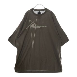 リックオウエンス(Rick Owens)のRick Owens リックオウエンス 23SS ×Champion CM TOP チャンピオン 半袖Tシャツ カットソー ダスト CM02C9229-CHJEG(Tシャツ/カットソー(半袖/袖なし))