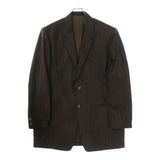ヨウジヤマモト(Yohji Yamamoto)のYohji Yamamoto POUR HOMME ヨウジヤマモト プールオム 90S ストライプ 2B キュプラ テーラードジャケット ブラウン(テーラードジャケット)