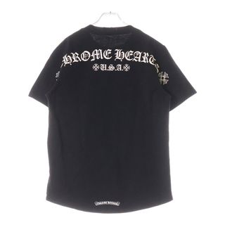 クロムハーツ(Chrome Hearts)のCHROME HEARTS クロムハーツ CH T-SHIRT バックアーチロゴ フロントホースシュープリント クルーネック 半袖Tシャツ カットソー ブラック(Tシャツ/カットソー(半袖/袖なし))