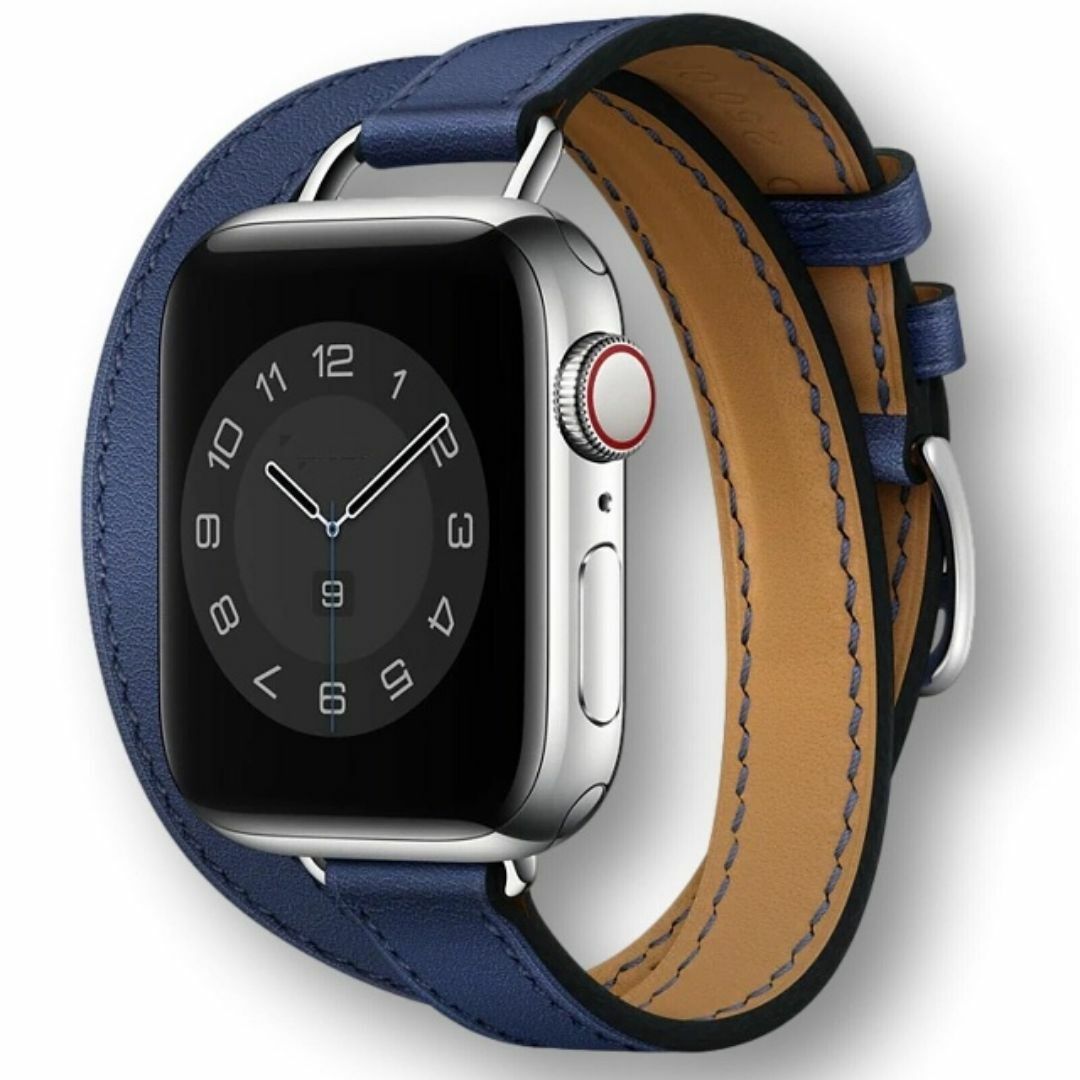 AppleWatch 革バンド  レザー アップルウォッチ 28 L メンズの時計(レザーベルト)の商品写真