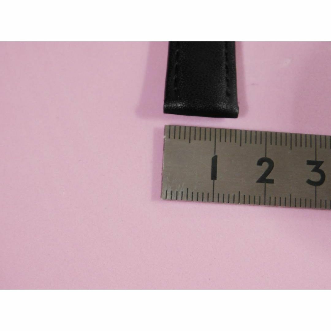 ★新品★時計替えベルト　換えバンド　交換バンド（１４ｍｍ）黒色｛ベルトのみ｝★ メンズの時計(レザーベルト)の商品写真