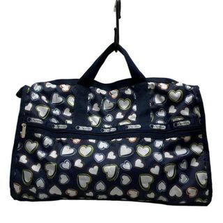 レスポートサック(LeSportsac)のLESPORTSAC(レスポートサック) ボストンバッグ - ダークネイビー×ライトグレー×マルチ ハート柄/2way/本体ロックあり(ボストンバッグ)
