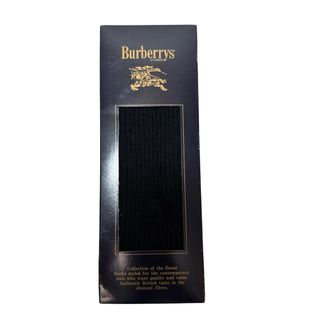 バーバリー(BURBERRY)のBurberrys ブラック リブ編みソックス 25-26cm(ソックス)