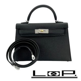 エルメス(HERMES)の■未使用■2025年■　エルメス ミニケリー 2WAY ハンド ショルダー バッグ エレクトラム エプソン ブラック シルバー K刻 箱【386879】5(ショルダーバッグ)