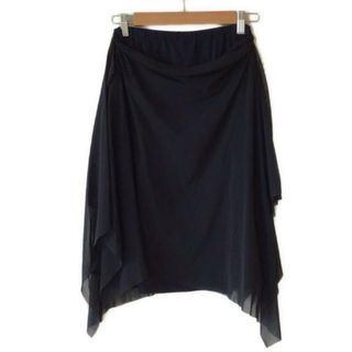 イッセイミヤケ(ISSEY MIYAKE)のISSEYMIYAKE(イッセイミヤケ) スカート サイズ2 M レディース美品  - IM21JG006 黒 ひざ丈/ウエストゴム/メッシュ(その他)
