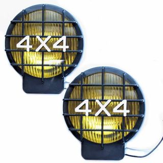 4X4ガード付フォグランプ2個セットオフロード 12V 55W H3ハロゲン丸形