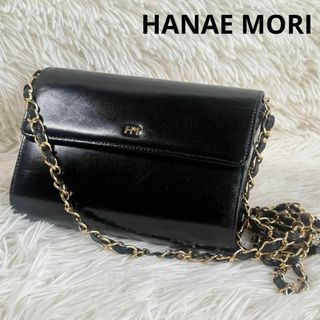 HANAE MORI - 美品 ハナエモリ チェーン ショルダー バッグ フォーマル ミニバッグ
