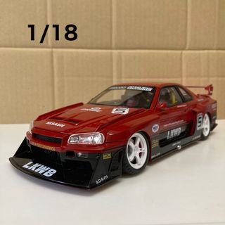 日産 - 日産 スカイライン GT-R BNR34 リバティーウォーク 1/18 赤黒