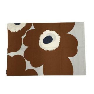 マリメッコ(marimekko)のmarimekko(マリメッコ) 小物美品  - ライトグレー×ダークブラウン×マルチ クッションカバー/花柄 コットン(その他)