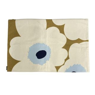 マリメッコ(marimekko)のmarimekko(マリメッコ) 小物美品  - ブラウン×アイボリー×マルチ クッションカバー/花柄 コットン、リネン(その他)