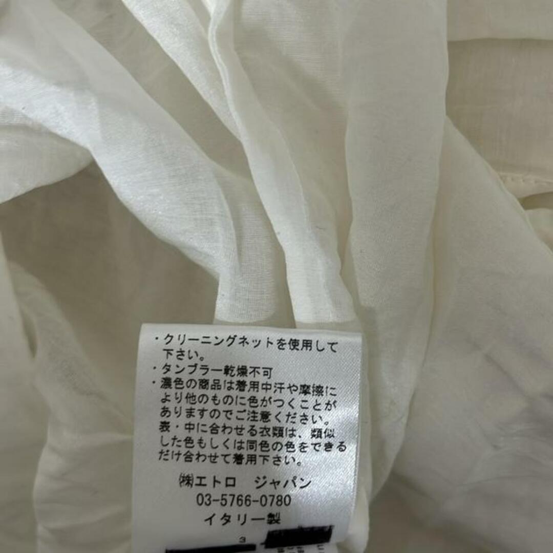 【新品未使用】エトロシースルートップス サイズ38(Sサイズ) ETRO - ETRO(エトロ) 長袖シャツブラウス サイズ38 S レディース