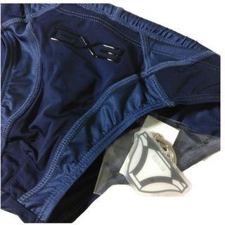 新品　GX3　競パン　水着　M　ネイビー　ハイブリッド　ラバー　シアー　透け(その他)