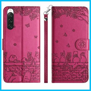 ALSDKEZI Xperia 10 IV ケース 手帳型 可愛い 猫柄 エクス(その他)