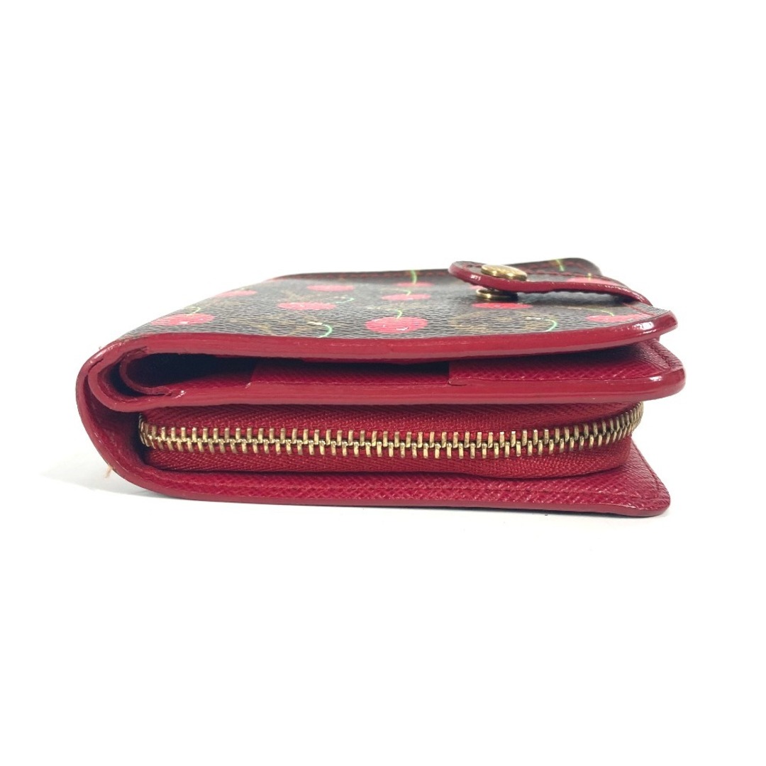 LOUIS VUITTON(ルイヴィトン)のルイヴィトン LOUIS VUITTON コンパクトジップ M95005  モノグラムチェリー 村上隆 サクランボ コンパクトウォレット 2つ折り財布 モノグラムチェリーキャンバス レッド レディースのファッション小物(財布)の商品写真