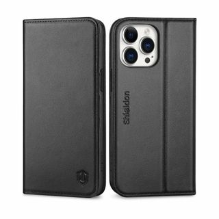 【色:ブラック】SHIELDON iPhone15 Pro Maxケース 手帳型(その他)