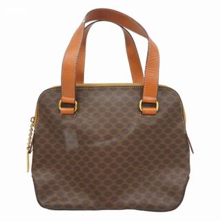 セリーヌ(CELINE)の【5gd4225-h】セリーヌ ハンドバッグ マカダム PVC ブラウン ゴールド金具【中古】レディース(ハンドバッグ)
