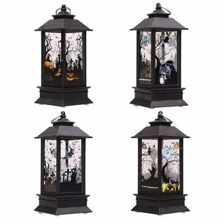 【特価商品】4点セット ハロウィン 飾り led ランタン かぼちゃ おばけ 魔(その他)