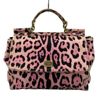ドルチェアンドガッバーナ(DOLCE&GABBANA)のDOLCE&GABBANA(ドルチェアンドガッバーナ) ハンドバッグ シシリー ピンク×黒 豹柄(ハンドバッグ)