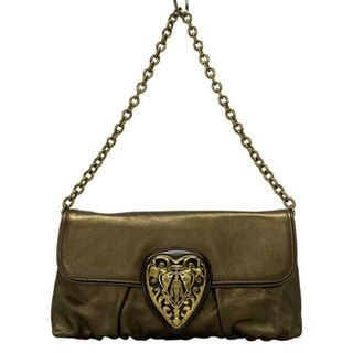 グッチ(GUCCI)のGUCCI(グッチ) ショルダーバッグ ヒステリア 208710 ゴールド チェーンショルダー レザー(ショルダーバッグ)