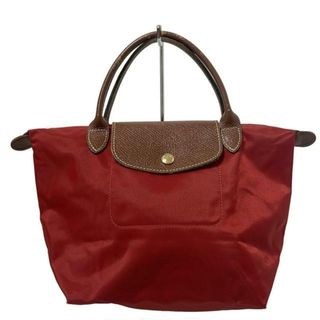 ロンシャン(LONGCHAMP)のLONGCHAMP(ロンシャン) ハンドバッグ ル・プリアージュオリジナル レッド×ブラウン 折りたたみ レザー(ハンドバッグ)