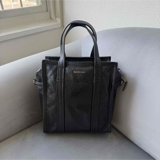 バレンシアガ(BALENCIAGA)のバレンシアガ バルバス ハンドバッグ バザールショッパー レザー ブラック(ハンドバッグ)