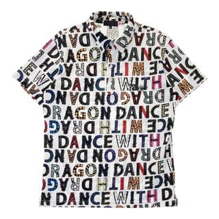 サイズ：3 DANCE WITH DRAGON ダンスウィズドラゴン  半袖ポロシャツ 総柄 ホワイト系 [240101495814] ゴルフウェア メンズ ストスト(ウエア)