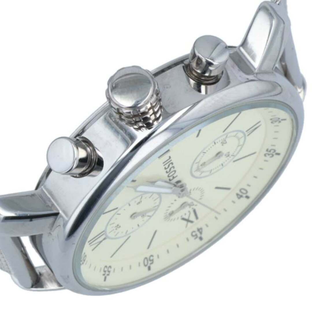 FOSSIL(フォッシル)のフォッシル  BQ1007/RHETT クロノグラフ SSアイボリー文字盤クォーツ腕時計 メンズ 42mm メンズの時計(その他)の商品写真