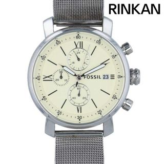 フォッシル(FOSSIL)のフォッシル  BQ1007/RHETT クロノグラフ SSアイボリー文字盤クォーツ腕時計 メンズ 42mm(その他)