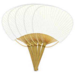 日本製 平竹うちわ 小 白 無地 5枚 縦330mm×横195mm（持ち手含む）(日用品/生活雑貨)