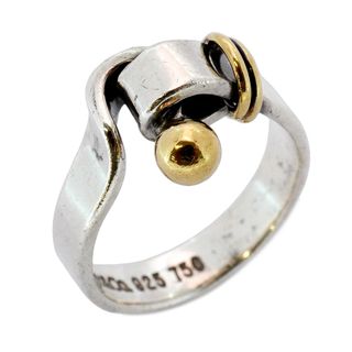 Tiffany & Co. - 【5jgb0283】ティファニー リング フック＆アイ K18YG イエローゴールド シルバー925 8号【中古】レディース