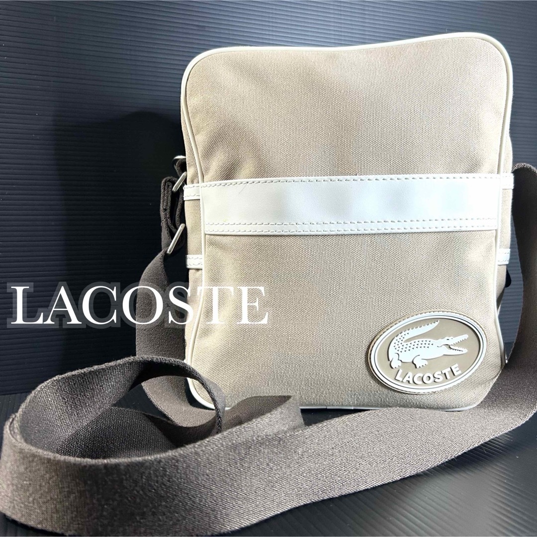 LACOSTE(ラコステ)のLACOSTE ラコステ ショルダーバッグ カメラバッグ スクエア キャンバス メンズのバッグ(ショルダーバッグ)の商品写真
