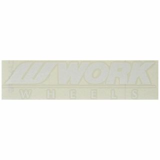 【在庫処分】WORK(ワーク) ステッカー 200mm ホワイトWORKST-2(その他)