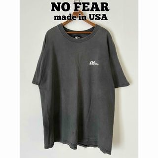 NO FEAR - NO FEAR Tシャツ　フェード　バックプリント　USA製　すみ黒
