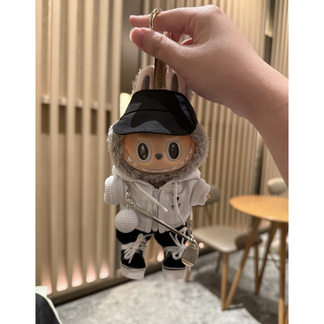 ラブブ labubu 　ぬいぐるみ服着せ替え服　ゴルフ5点セット　スポーツ ハンドメイドのぬいぐるみ/人形(ぬいぐるみ)の商品写真
