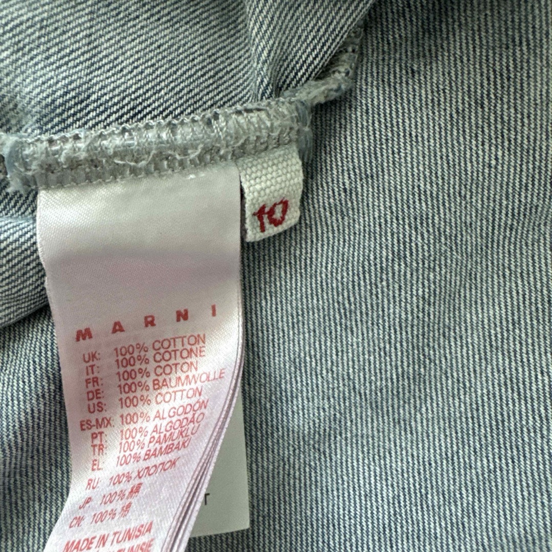 MARNI(マルニ)のMARNI ブルーデニム半袖ワンピース/10Y キッズ/ベビー/マタニティのキッズ服女の子用(90cm~)(ワンピース)の商品写真