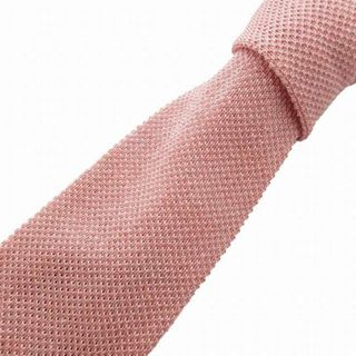 イザイア ISAIA ニットタイ ネクタイ シルク リネン混 ピンク(ネクタイ)