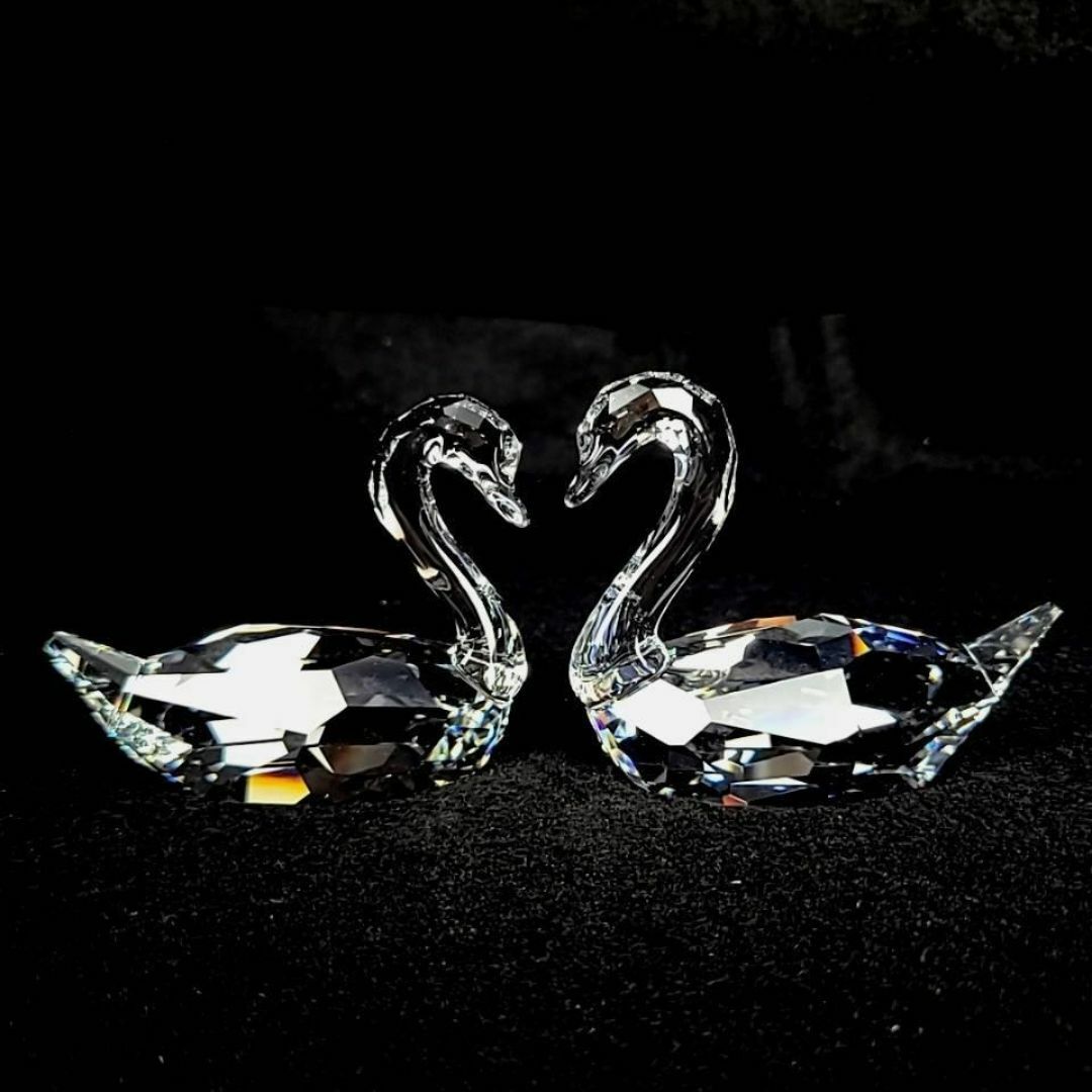 ●美品☆スワロフスキー　SWAROVSKI　スワン　2羽　セット　置物 インテリア/住まい/日用品のインテリア小物(置物)の商品写真