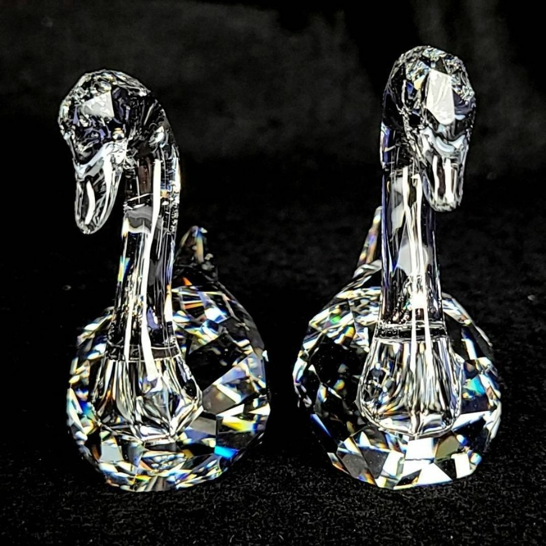 ●美品☆スワロフスキー　SWAROVSKI　スワン　2羽　セット　置物 インテリア/住まい/日用品のインテリア小物(置物)の商品写真