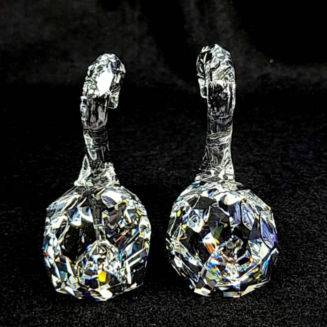 ●美品☆スワロフスキー　SWAROVSKI　スワン　2羽　セット　置物 インテリア/住まい/日用品のインテリア小物(置物)の商品写真