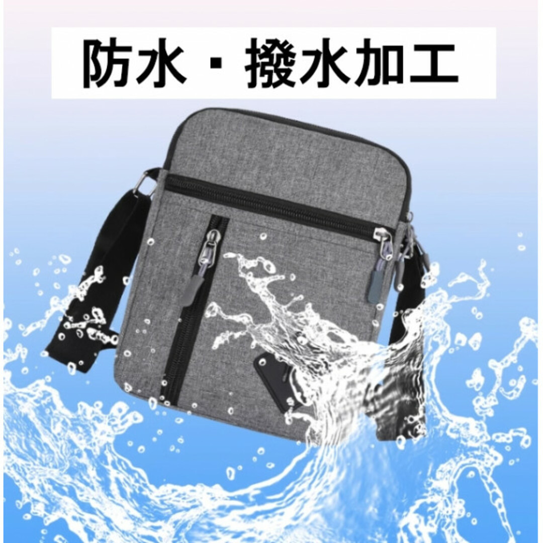 【人気】ショルダーバッグ 大容量 カジュアルバッグ 防水 斜め掛け 肩掛け メンズのバッグ(ショルダーバッグ)の商品写真