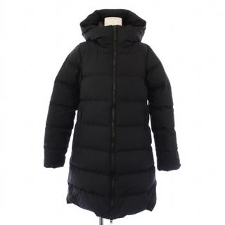 ザノースフェイス(THE NORTH FACE)のザノースフェイス ウインドストッパーダウンシェルコート ナイロン ロング丈 黒(ダウンコート)