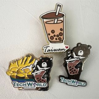 【関係者限定品】テックワールド　大阪関西万博　非売品　ピンバッジ等　3点セット(ノベルティグッズ)