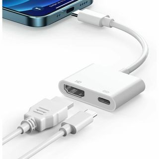 Type C HDMI 変換アダプター 4K@60Hz hdmiポート+タイプC(PC周辺機器)