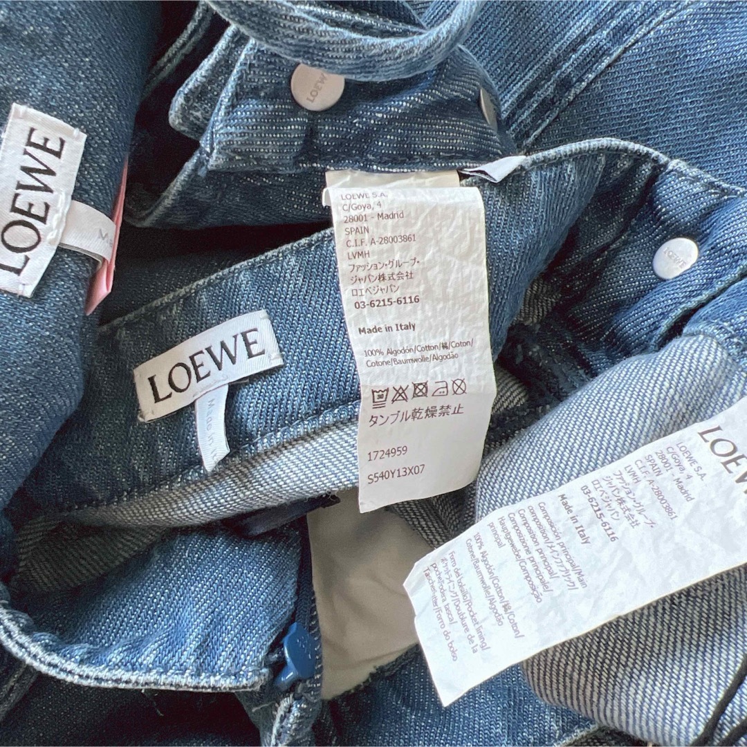 LOEWE(ロエベ)の美品　LOEWE ロエベ デニム　セットアップ　フラル　スーツ　アナグラム レディースのフォーマル/ドレス(スーツ)の商品写真