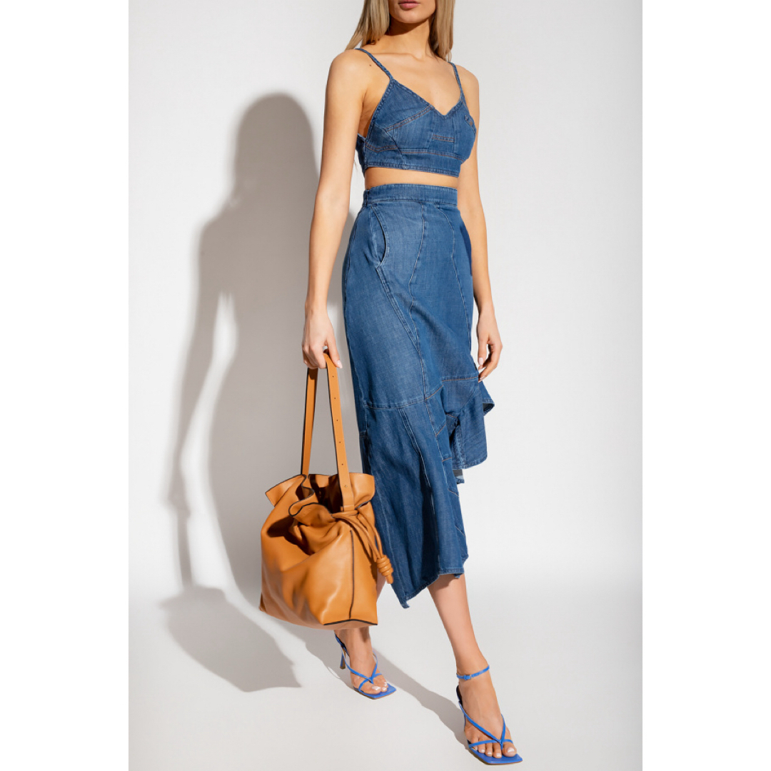 LOEWE(ロエベ)の美品　LOEWE ロエベ デニム　セットアップ　フラル　スーツ　アナグラム レディースのフォーマル/ドレス(スーツ)の商品写真
