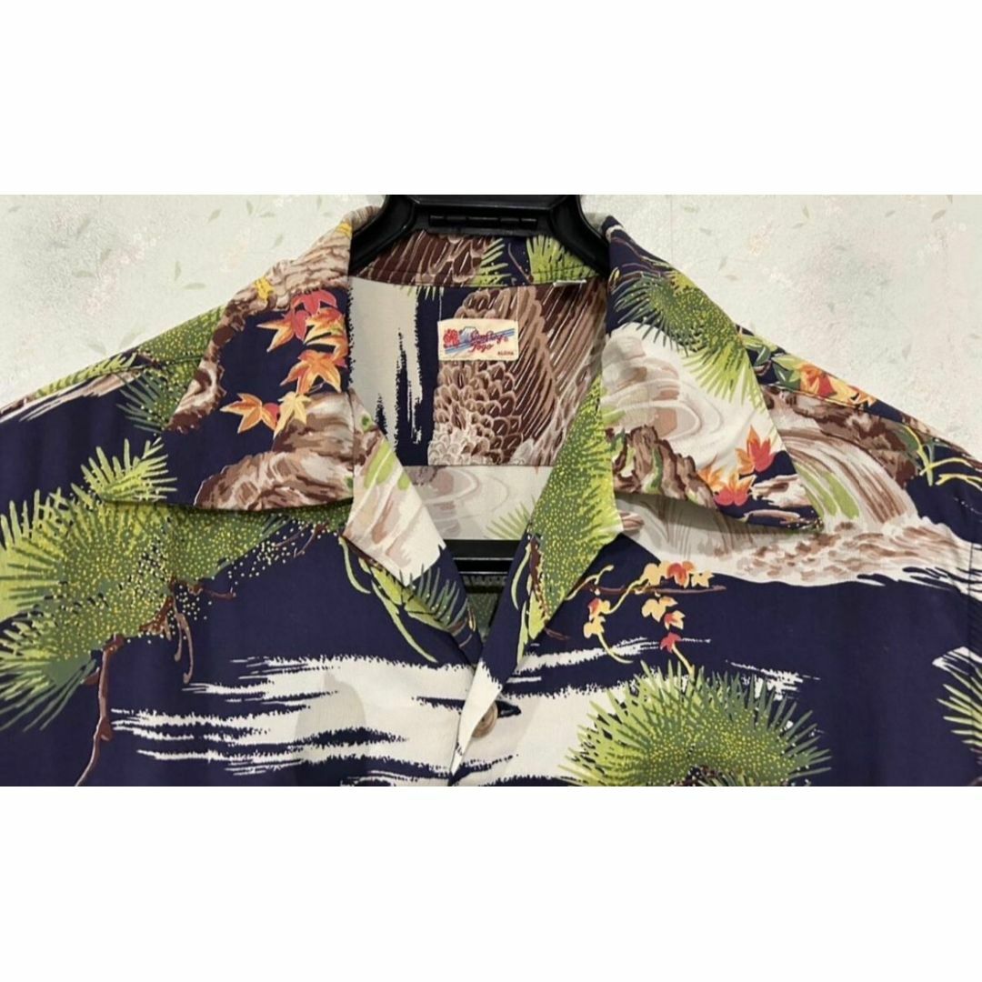 Sun Surf(サンサーフ)の＊東洋 Sun Surf Toyo 松 鷹 和柄 アロハシャツ 開襟 シャツ M メンズのトップス(シャツ)の商品写真