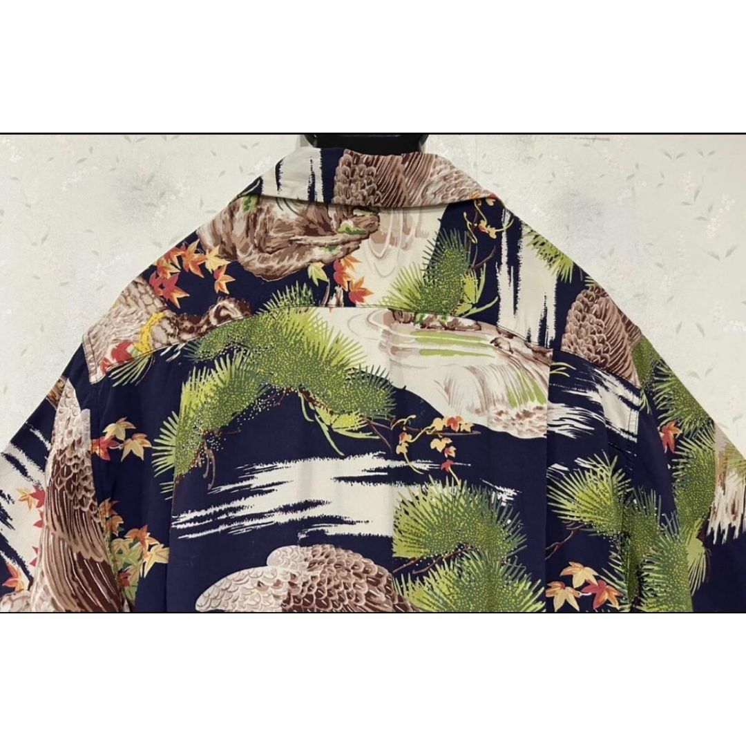 Sun Surf(サンサーフ)の＊東洋 Sun Surf Toyo 松 鷹 和柄 アロハシャツ 開襟 シャツ M メンズのトップス(シャツ)の商品写真