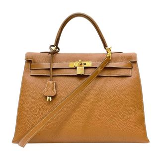 エルメス(HERMES)の　エルメス HERMES ケリー35 外縫い □I刻印 ゴールド ゴールド金具 トゴ レディース ハンドバッグ(ハンドバッグ)